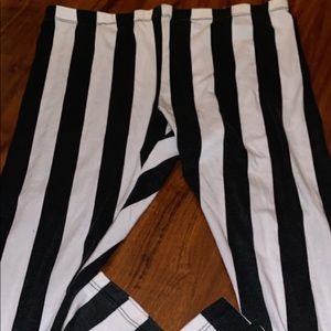 Striped (black and white pants )